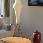 Modern Rice Paper Floor Lamp for Living Room and Bedroom — Halden Lighting