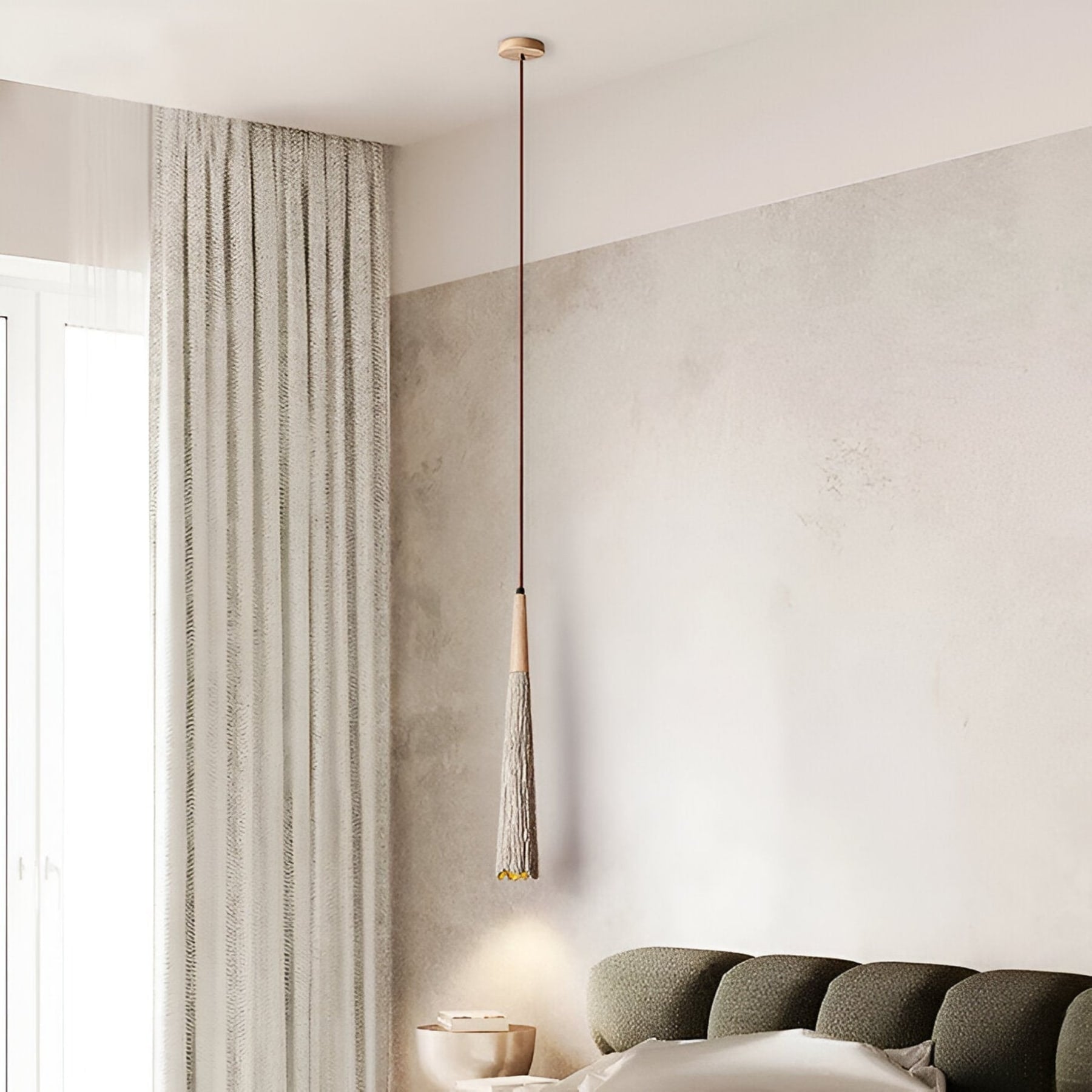 Modern Concrete Pendant Light With Warm LED Glow — Halden Lighting