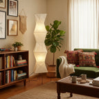 Modern Rice Paper Floor Lamp for Living Room and Bedroom — Halden Lighting