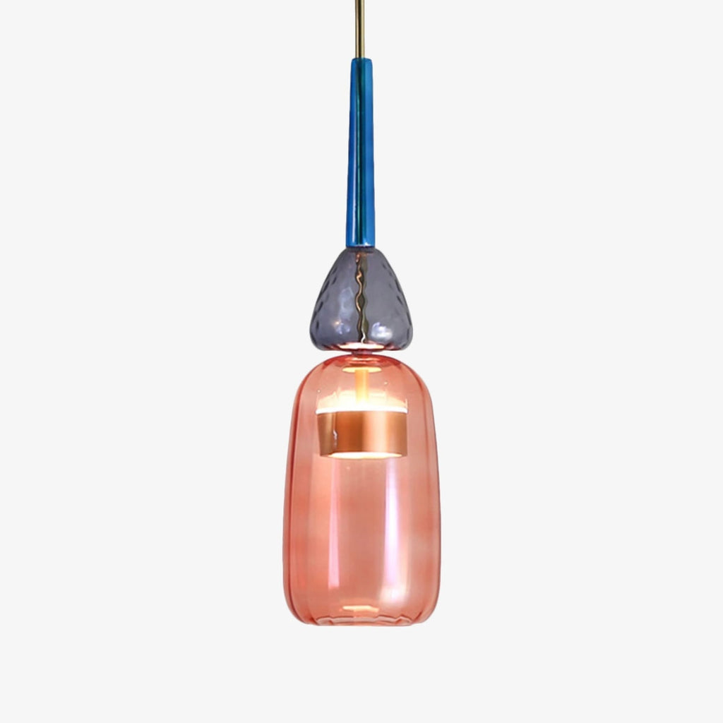 Modern Glass Pendant Light With Warm LED Glow in C: 15 × 54 cm (5.9" × 21.3") — Halden Lighting