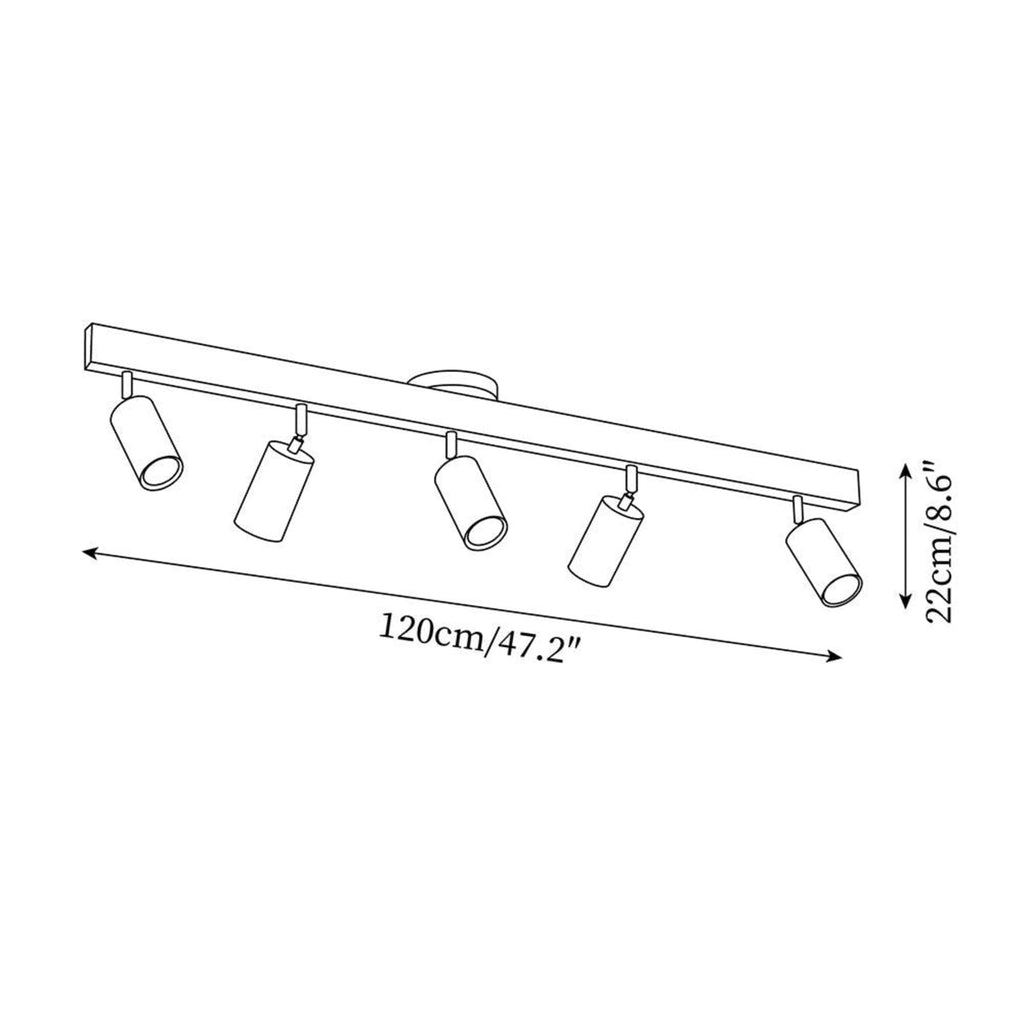 Modern Linear Walnut Wood Ceiling Light for Living Room — Halden Lighting