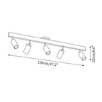 Modern Linear Walnut Wood Ceiling Light for Living Room — Halden Lighting