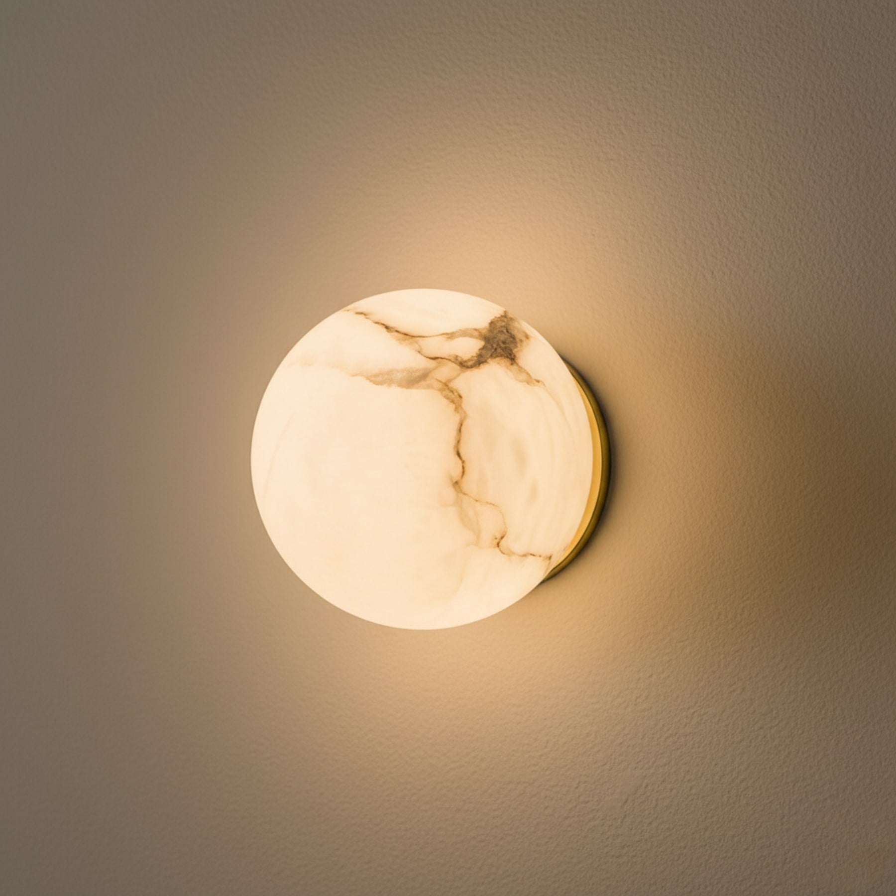 Marble Modern Wall Light With Warm LED Glow — Halden Lighting