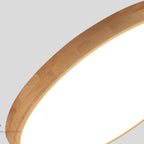Scandinavian Wood Flush Mount Ceiling Light With Integrated LED — Halden Lighting