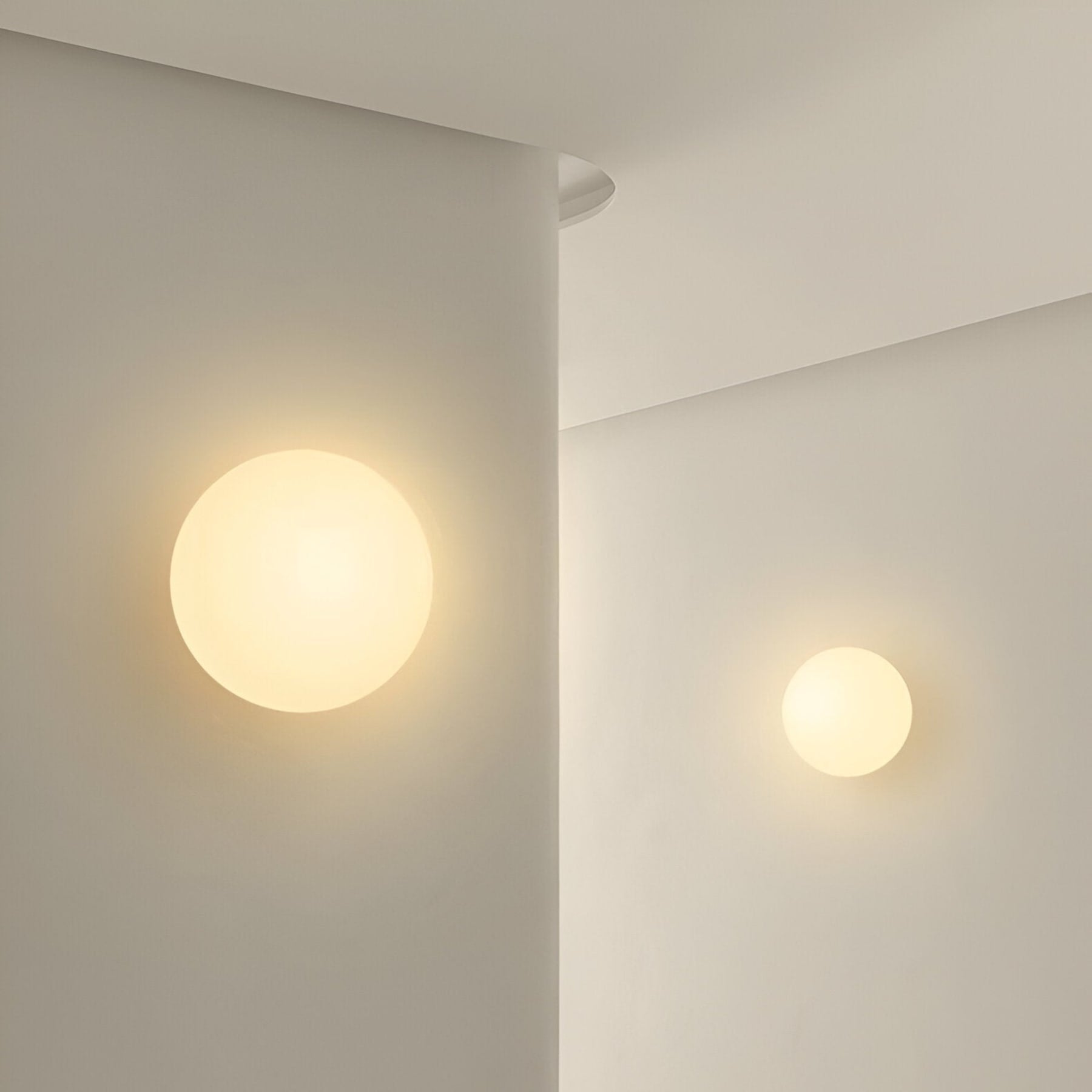 Modern Glass Wall Light With Warm LED Glow — Halden Lighting