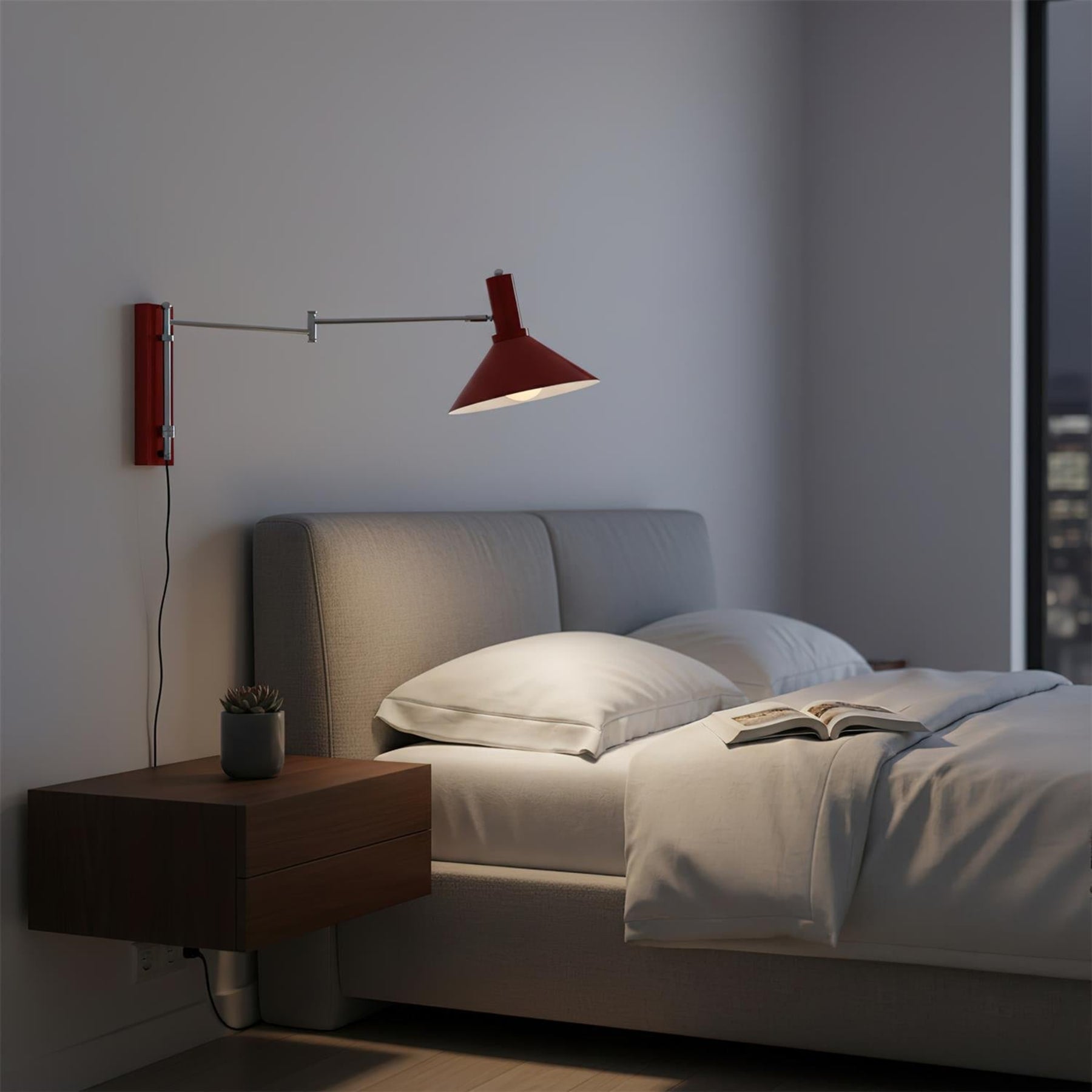 Retro Metal Wall Light With Tri-Colour LED Glow — Halden Lighting