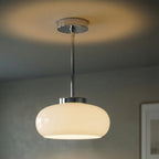 Modern Glass Globe Ceiling Light With Cool Daylight Glow — Halden Lighting