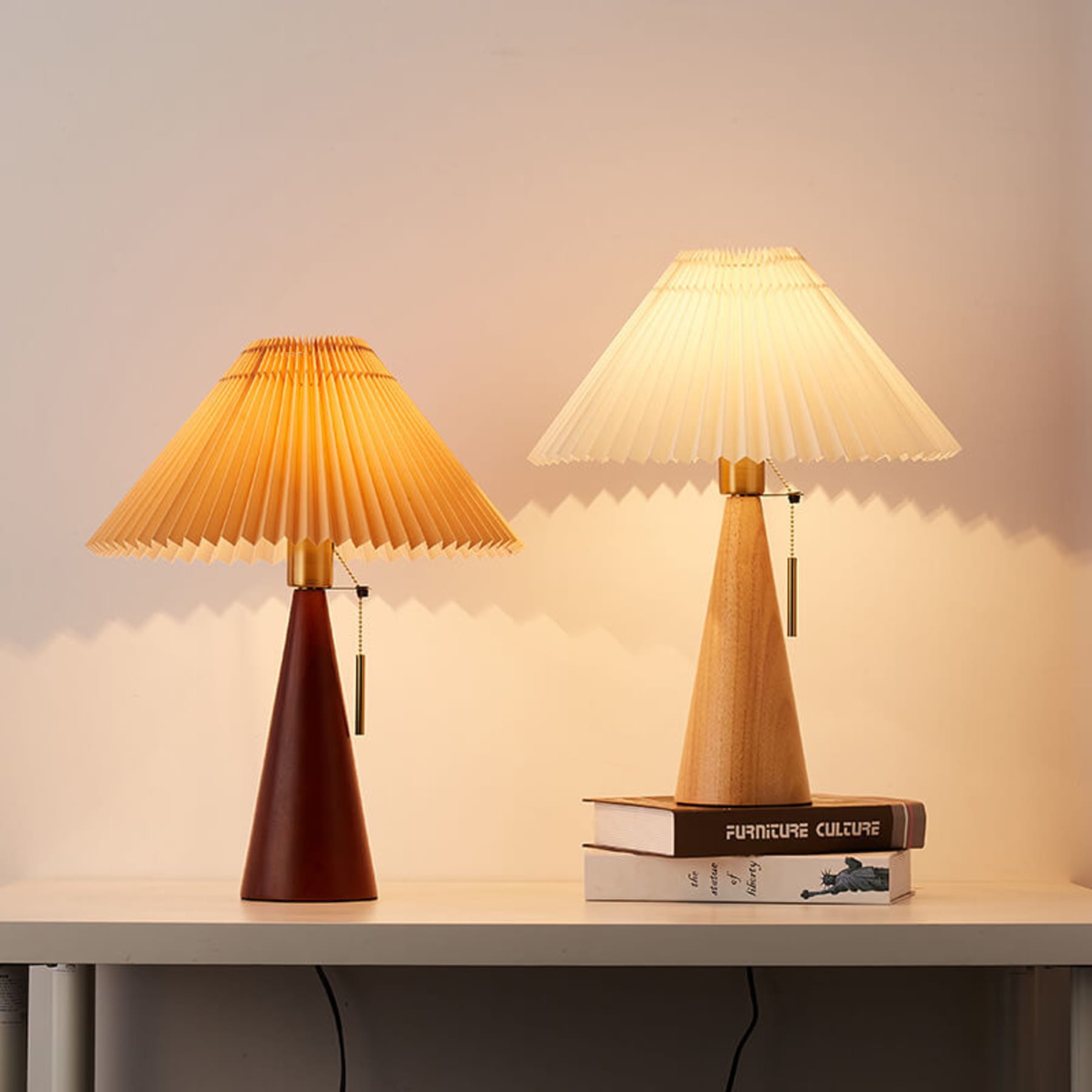 Scandinavian Wood Table Lamp With Warm LED Glow — Halden Lighting