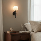 Modern Metal Wall Light With Integrated LED for Living Room — Halden Lighting
