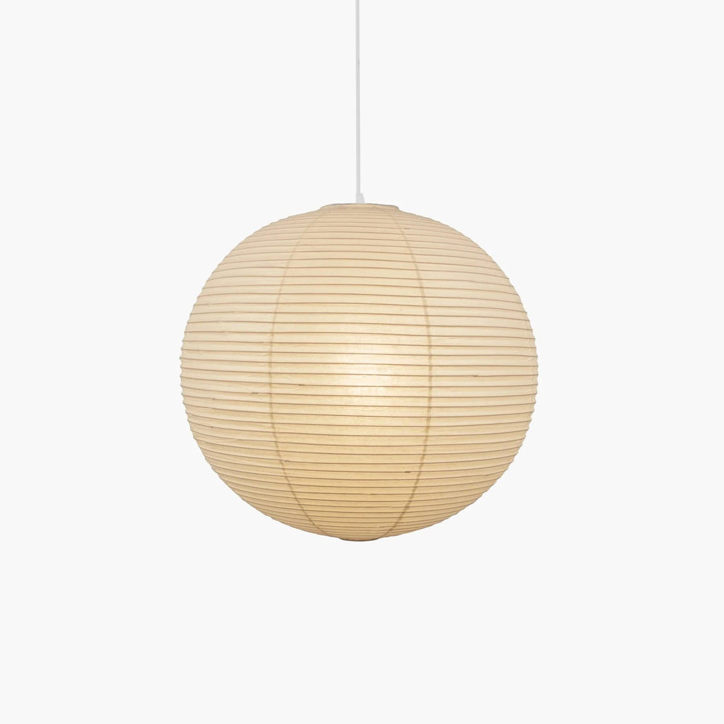 Minimalist Round Lantern Pendant Light With Fabric Shade — Halden Lighting