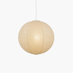 Minimalist Round Lantern Pendant Light With Fabric Shade — Halden Lighting