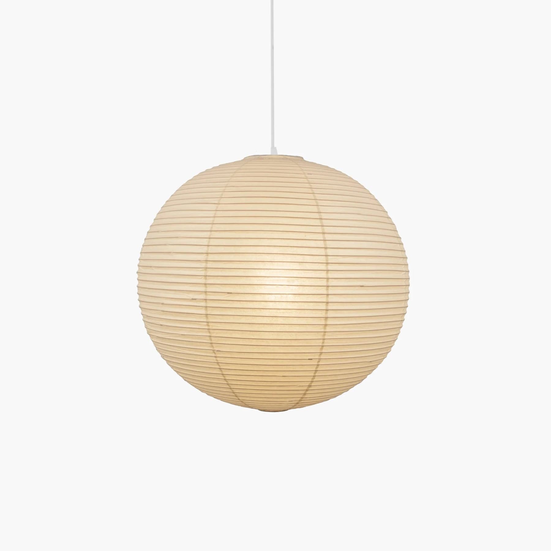 Minimalist Round Lantern Pendant Light With Fabric Shade — Halden Lighting