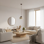 Modern Concrete Pendant Light With Tri-Colour LED Glow — Halden Lighting