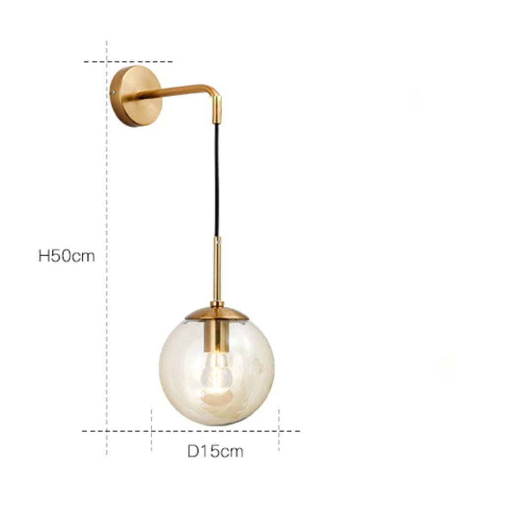 Modern Wrought Iron Wall Light With Included Bulb — Halden Lighting