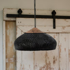 Bohemian Rattan Pendant Light With Warm LED Glow for Dining Room — Halden Lighting