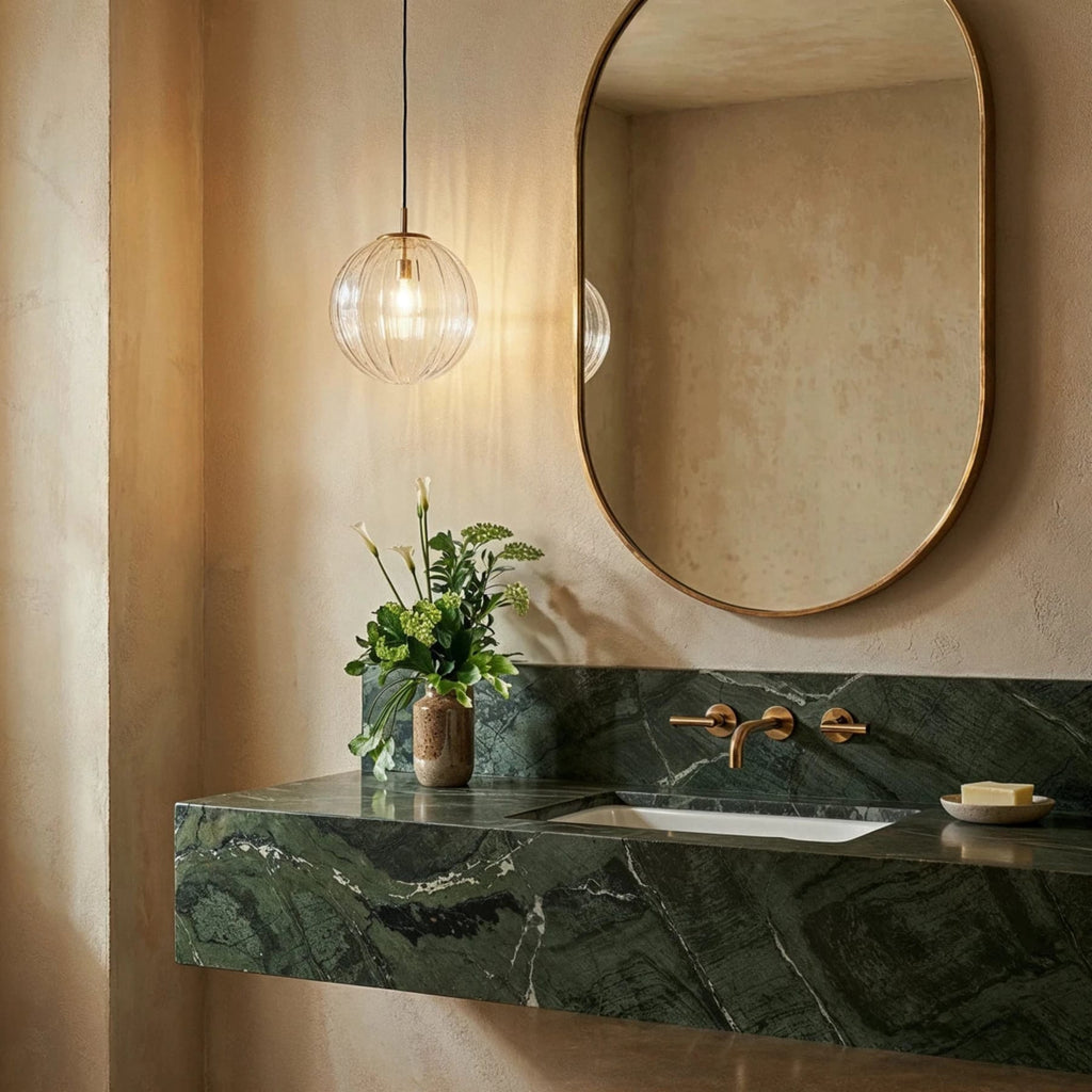 Modern Glass Pendant Light With Warm LED Glow — Halden Lighting