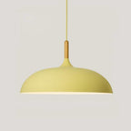 Modern Wrought Iron Pendant Light With Daylight Glow in Yellow — Halden Lighting