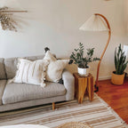 Scandinavian Wood Floor Lamp With Warm LED Glow for Living Room — Halden Lighting