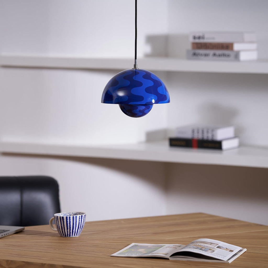 Modern Metal Dome Pendant Light With Integrated LED for Kitchen and Dining — Halden Lighting