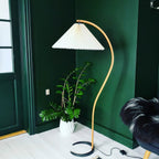 Scandinavian Wood Floor Lamp With Warm LED Glow for Living Room — Halden Lighting