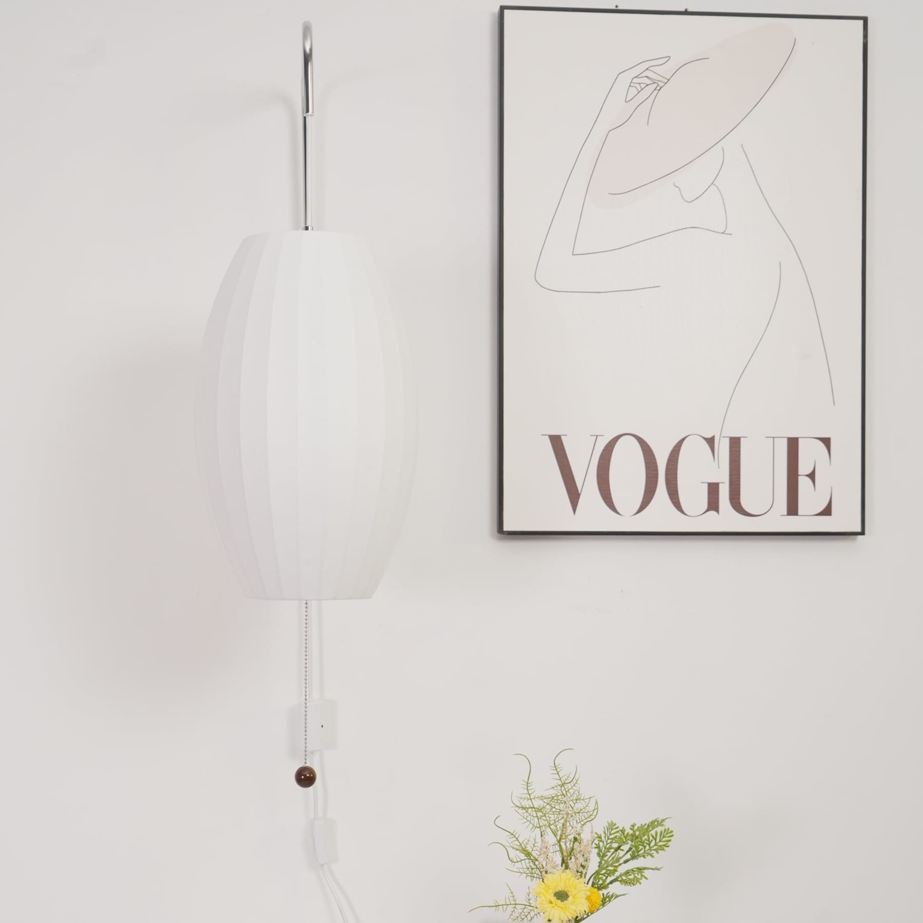 Retro Silk and Walnut Wall Light With Warm LED Glow — Halden Lighting