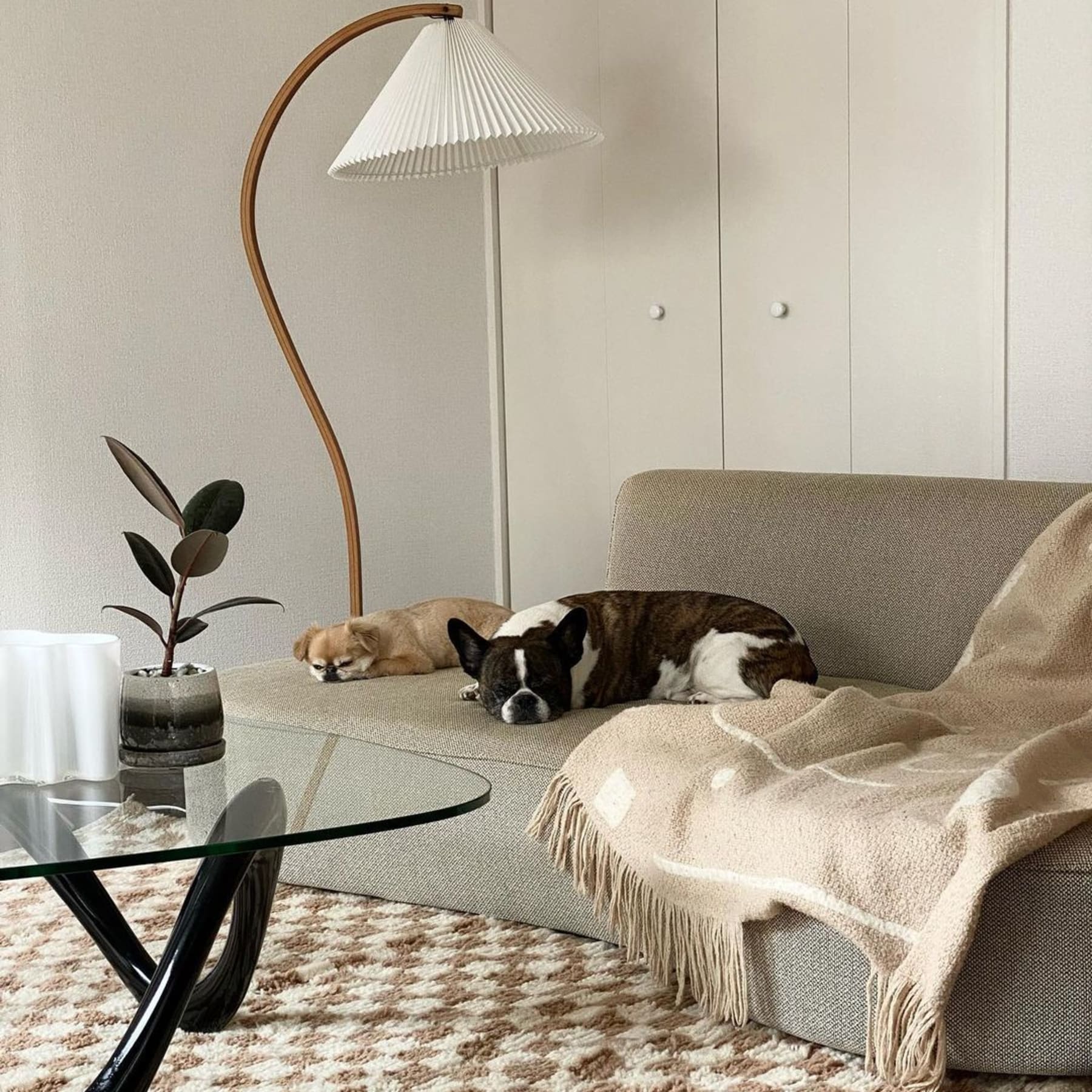 Scandinavian Wood Floor Lamp With Warm LED Glow for Living Room — Halden Lighting