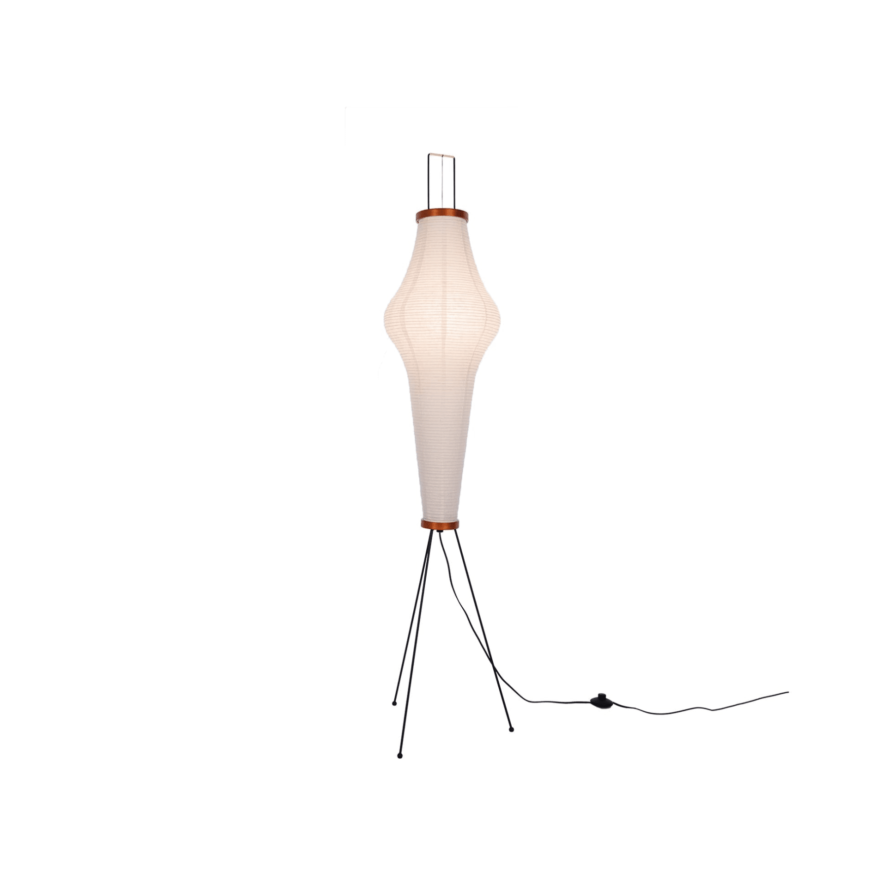 Modern Rice Paper Floor Lamp for Living Room and Bedroom in Ø33 × H162 cm (Ø13" × H63.7") — Halden Lighting