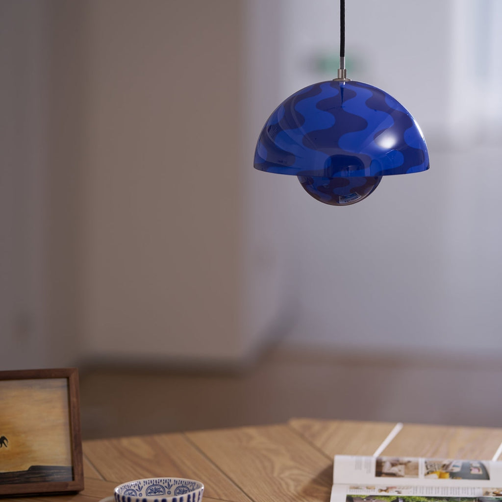 Modern Metal Dome Pendant Light With Integrated LED for Kitchen and Dining — Halden Lighting