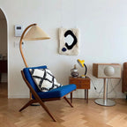 Scandinavian Wood Floor Lamp With Warm LED Glow for Living Room — Halden Lighting
