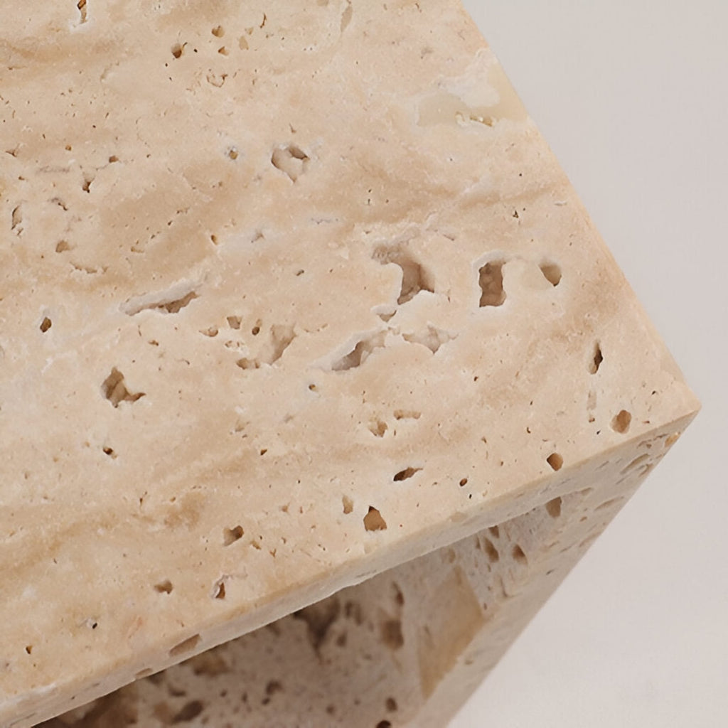 Modern Travertine Stone Wall Light With Warm LED Glow — Halden Lighting