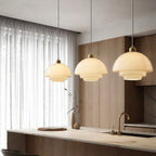 Modern Glass Pendant Light With Warm LED Glow for Dining Room — Halden Lighting