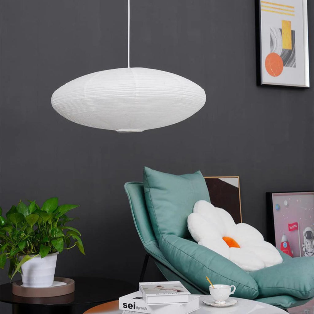 Scandinavian Paper Pendant Light With Warm LED Glow — Halden Lighting