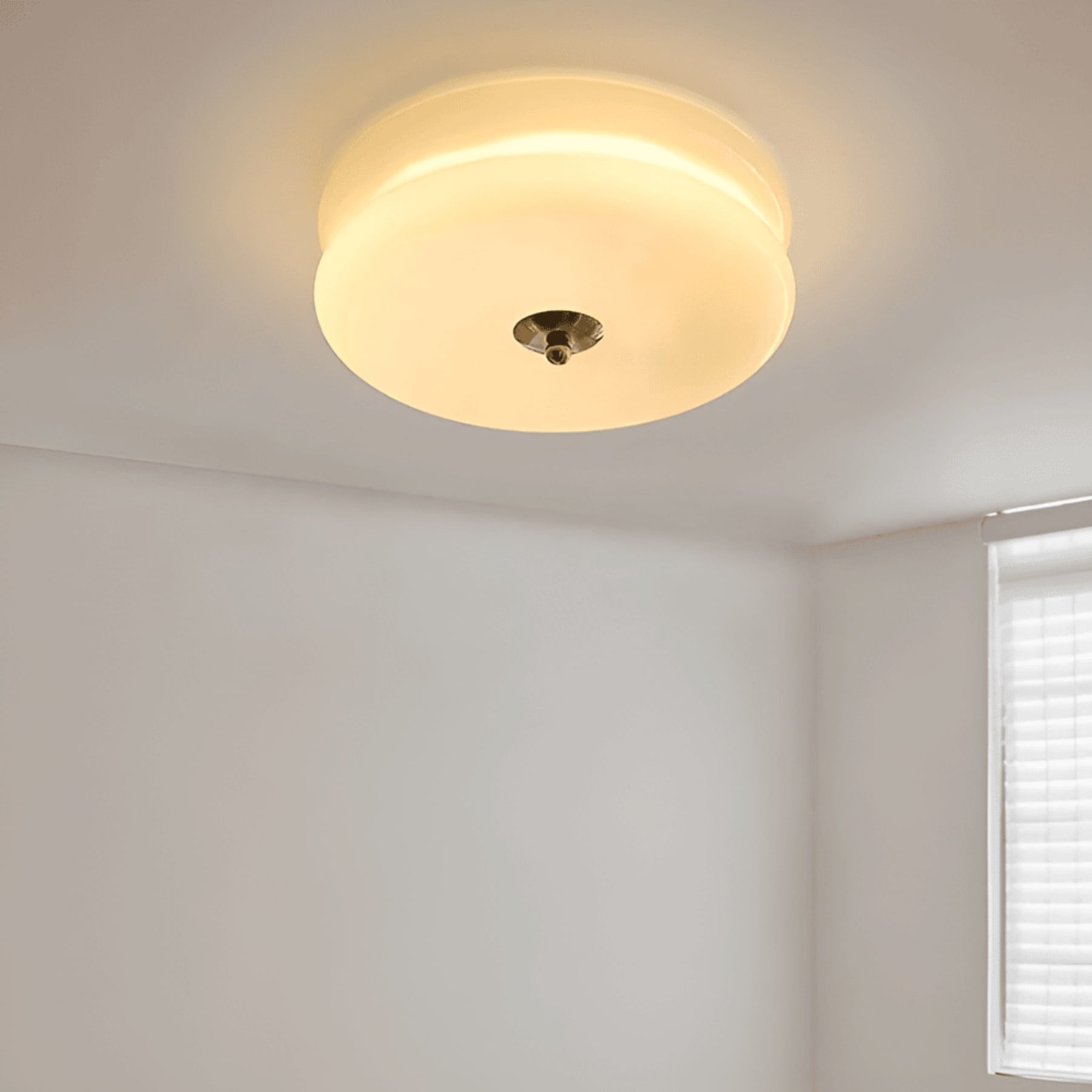 Retro Glass Flush Mount Ceiling Light For Living Room — Halden Lighting