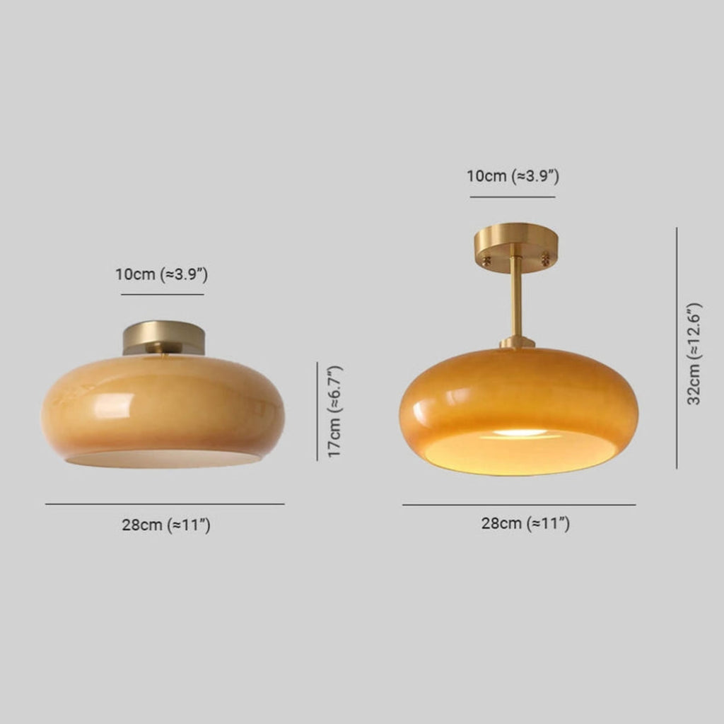 Modern Glass Globe Ceiling Light With Cool Daylight Glow — Halden Lighting