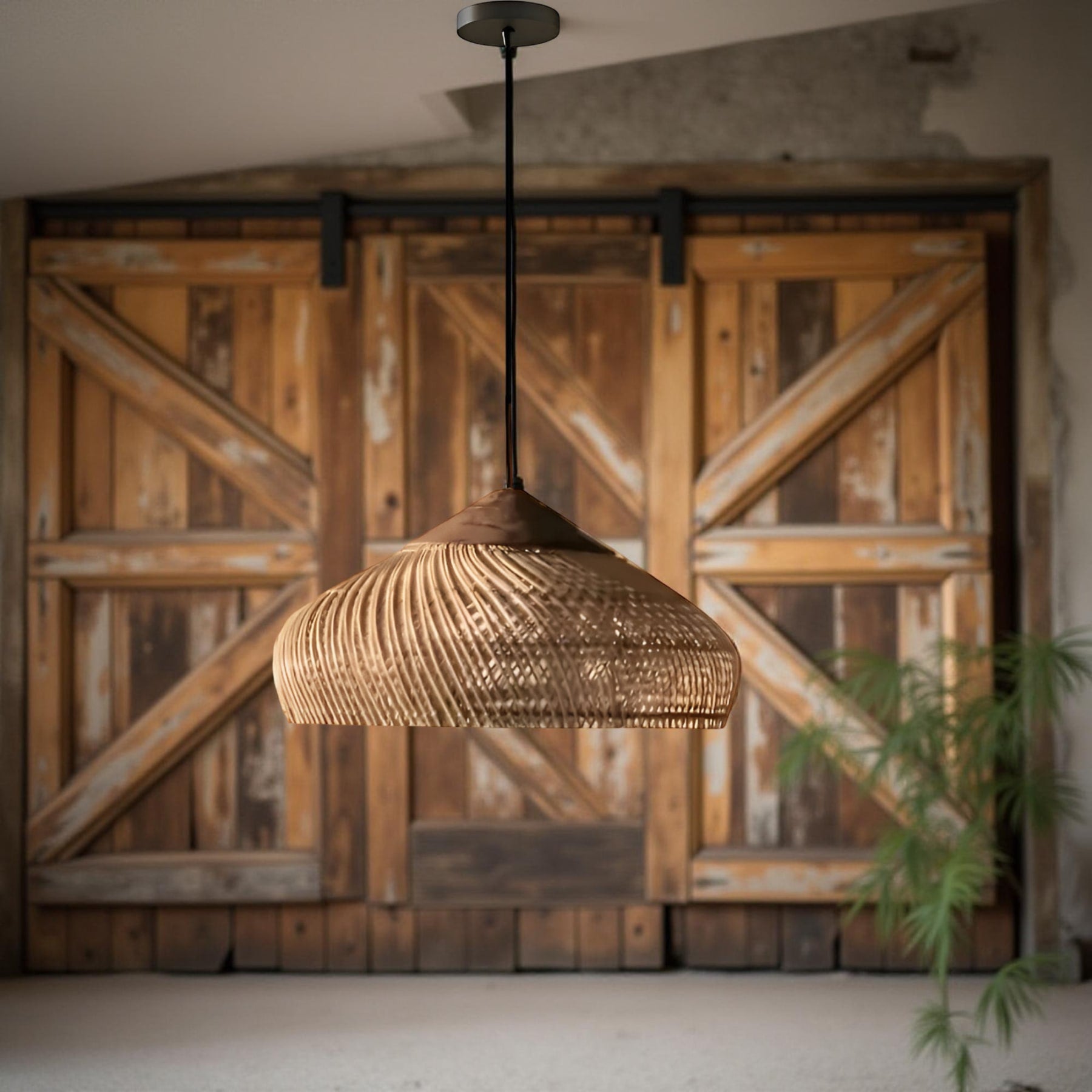 Bohemian Rattan Pendant Light With Warm LED Glow — Halden Lighting