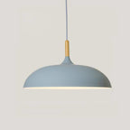 Modern Wrought Iron Pendant Light With Daylight Glow in Blue — Halden Lighting