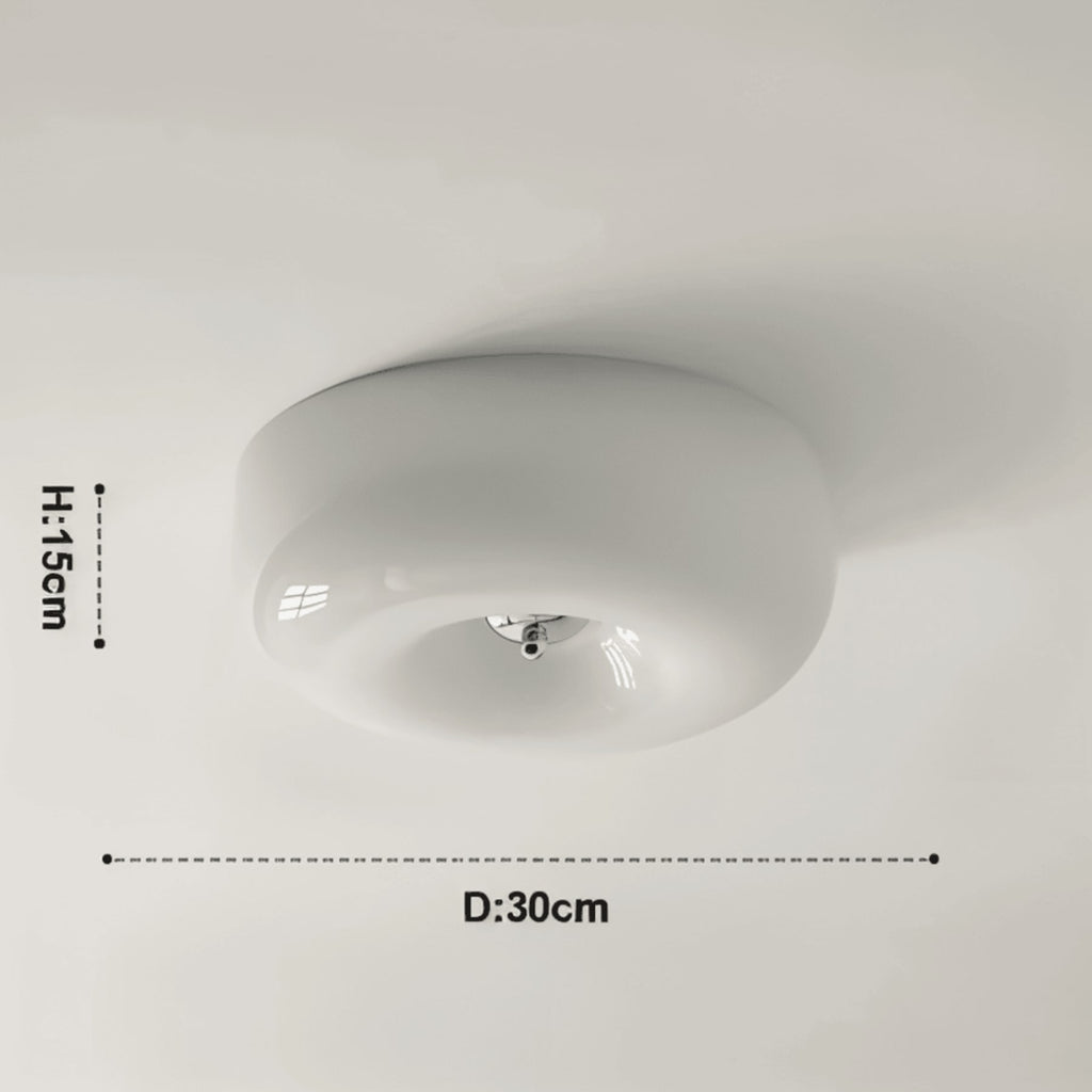 Modern Glass Flush Mount Ceiling Light for Living Room — Halden Lighting