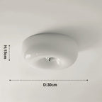 Modern Glass Flush Mount Ceiling Light for Living Room — Halden Lighting