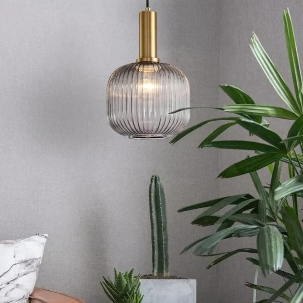Modern Glass Pendant Light With Warm LED Glow — Halden Lighting