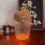 Modern Glass Table Lamp With USB Plug-In Convenience — Halden Lighting
