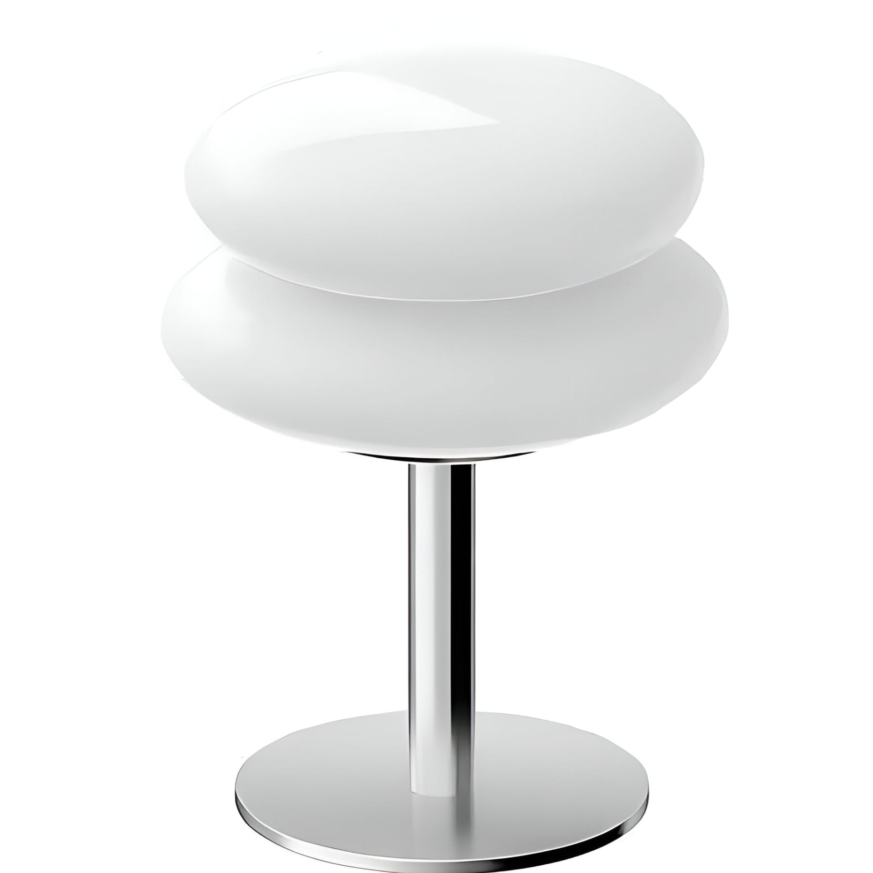 Retro Glass Table Lamp With USB Plug-In Power for Living Room in White — Halden Lighting