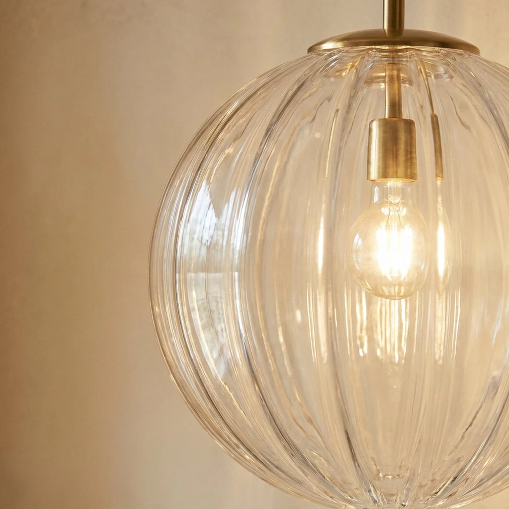 Modern Glass Pendant Light With Warm LED Glow — Halden Lighting