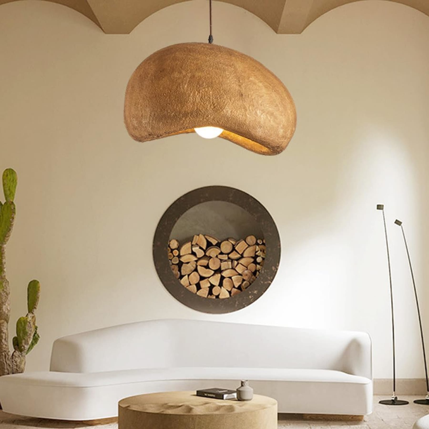 Modern Matte Resin Pendant Light for Living Room — Halden Lighting