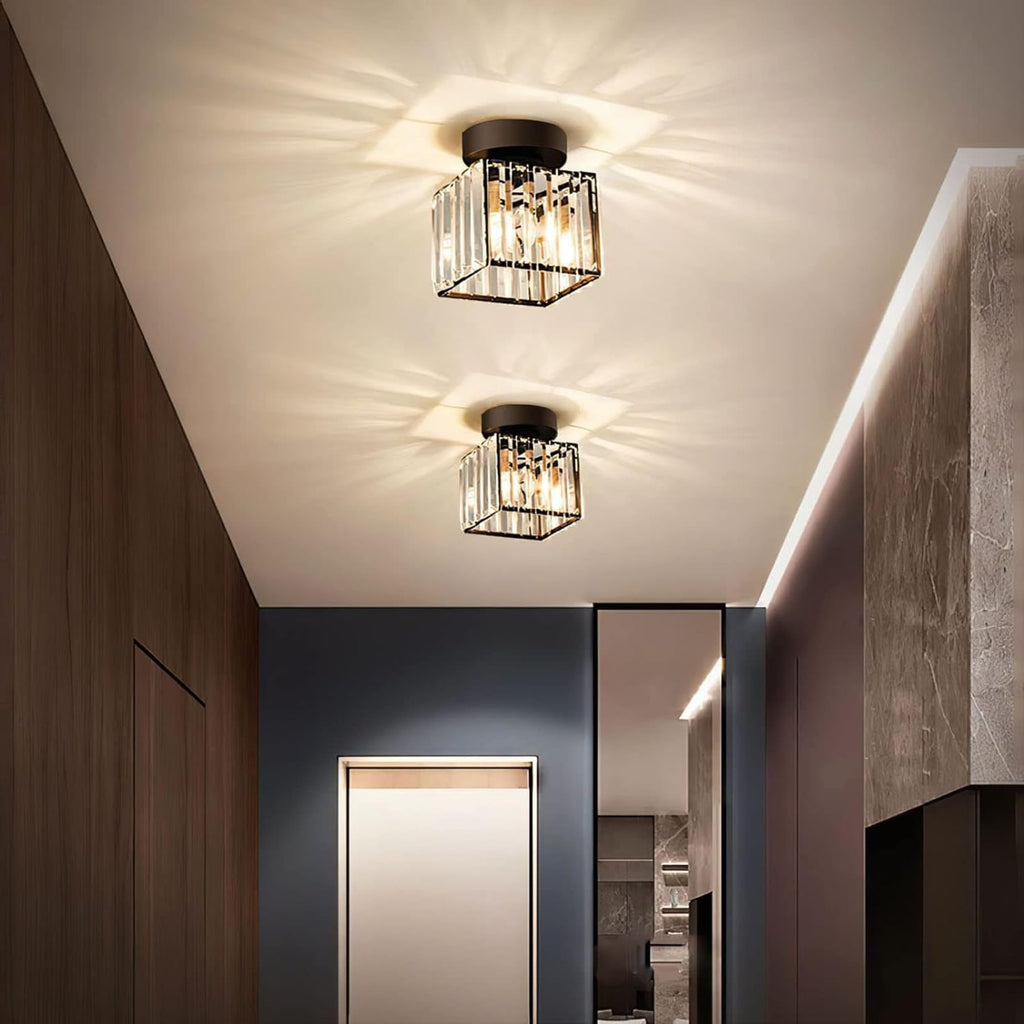 Modern Acrylic Semi-Flush Mount Ceiling Light for Living Room — Halden Lighting
