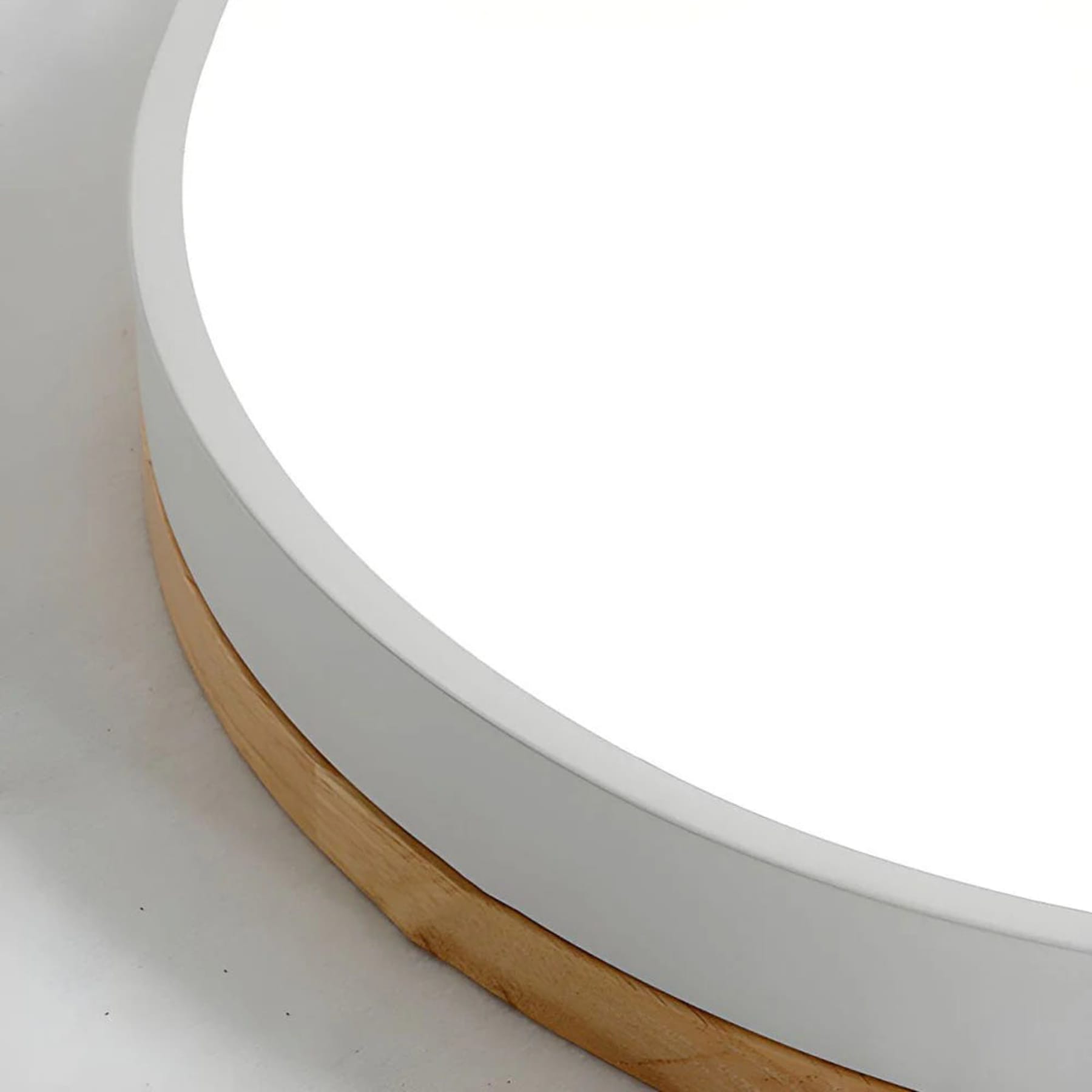 Modern Wood Flush Mount Ceiling Light With Remote Dimming — Halden Lighting
