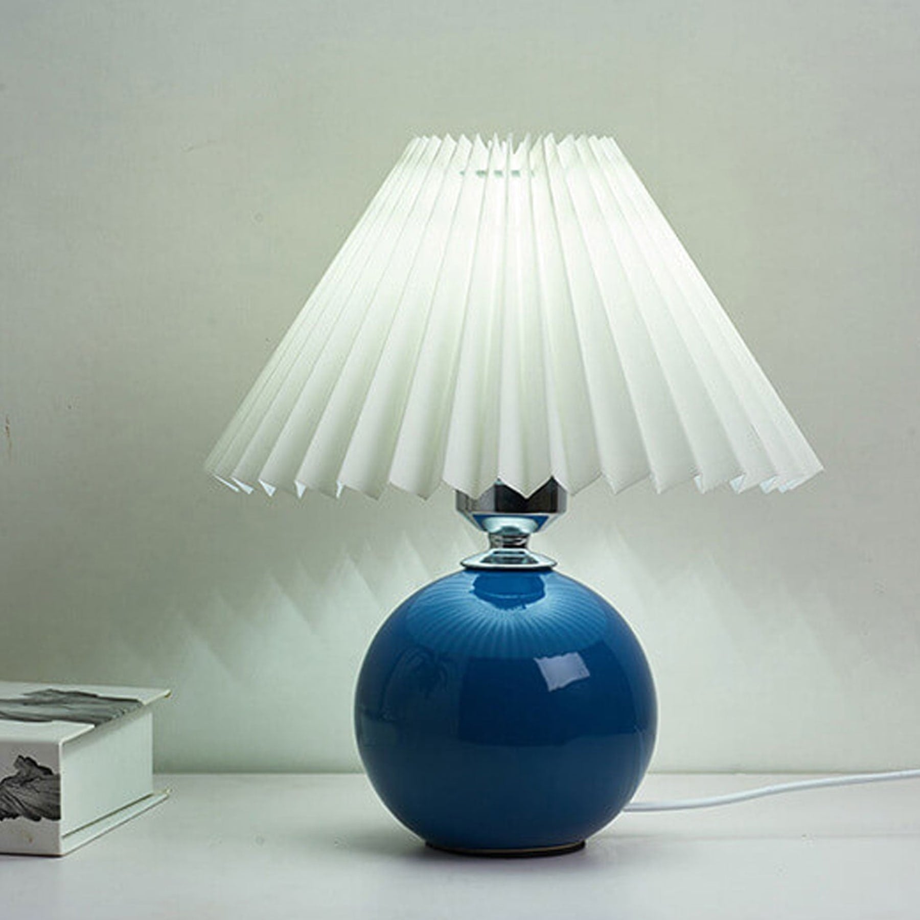 Retro Ceramic Table Lamp With Warm LED Glow — Halden Lighting