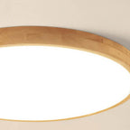Scandinavian Wood Flush Mount Ceiling Light With Integrated LED — Halden Lighting
