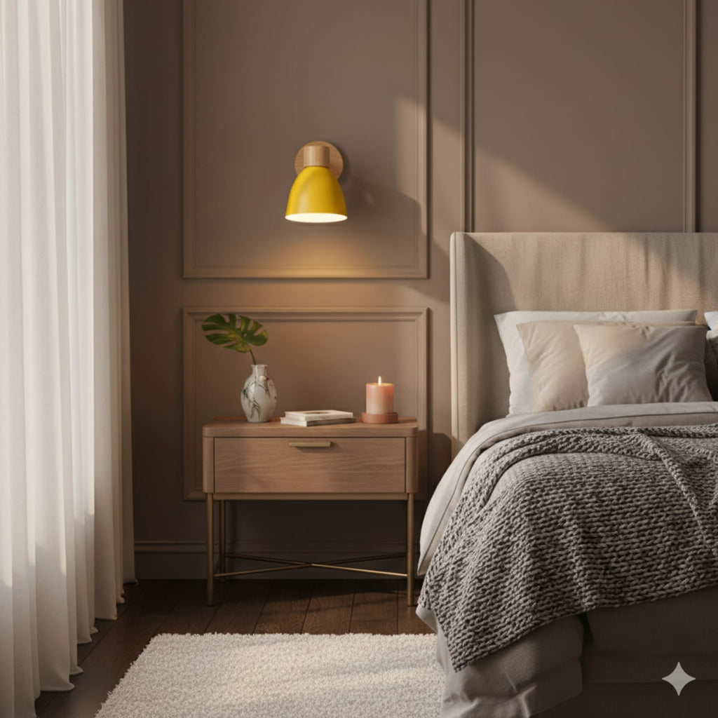 Modern Wood Wall Light With Matte Finish — Halden Lighting