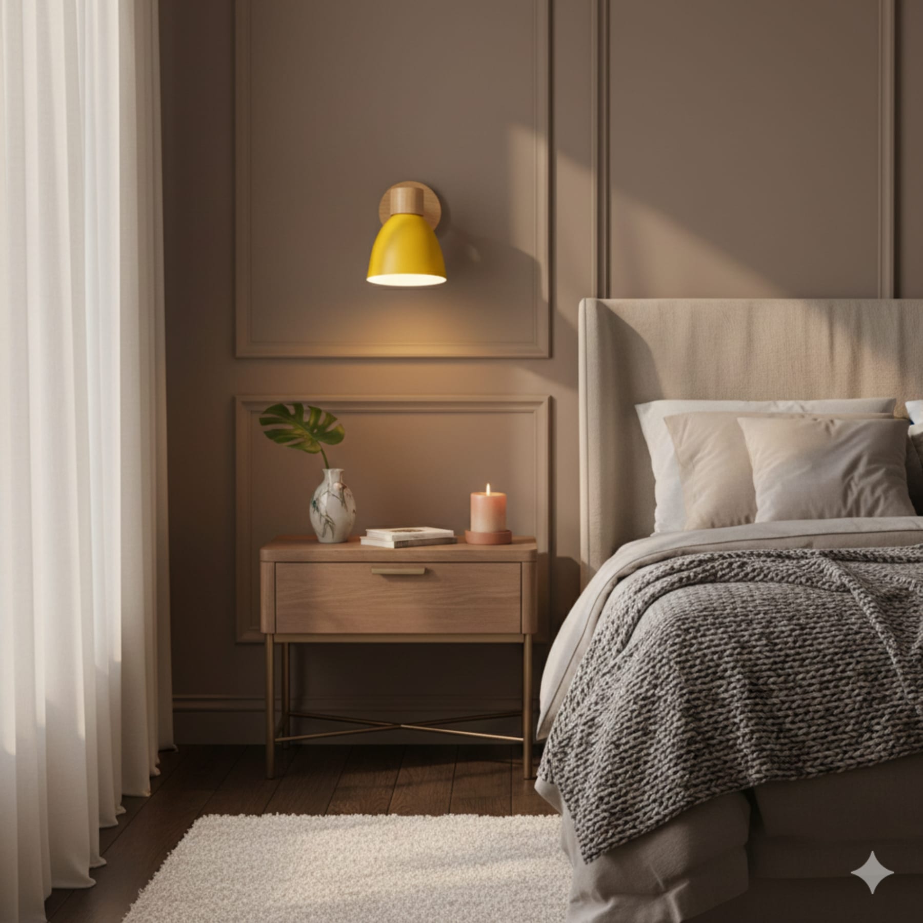 Modern Wood Wall Light With Matte Finish — Halden Lighting