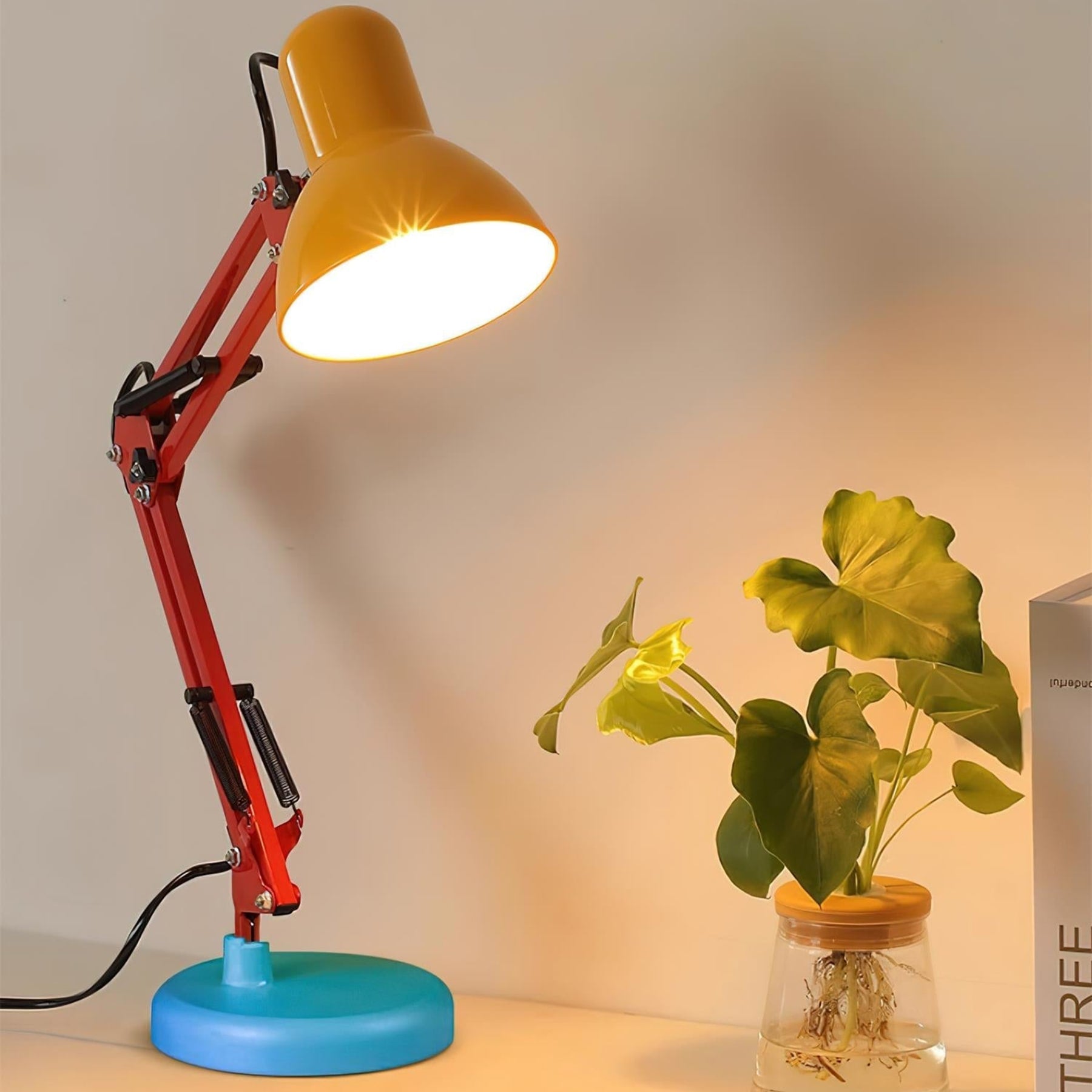 Modern Metal Table Lamp With Bulb Included for Home Office — Halden Lighting